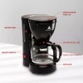 Hanabishi Coffee Maker HCM-10B | 800ML Capacity 6 Cups with Anti-drip feature Coffee Machine HCM10B. 