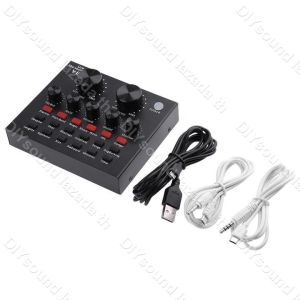 V8 Audio Stereo Headset Microphone Webcast Streamer Live Sound Card -(Bluetooth)-(รุ่นไหม่) V8 BT USB เสียงชุดหูฟังไมโครโฟน Webcast สดการ์ดเสียงสำหรับโทรศัพท์ มี Bluetooth