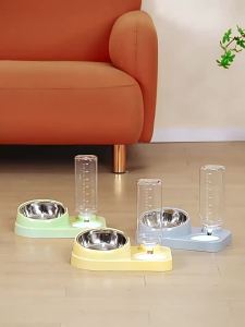 Pet Food and Water Bowl Double Bowl for Cats and Dogs Cat Feeder Dog Water Dish