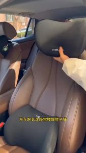 Car Headrest Waist Pillow 3D Memory Foam Seat Support for Home Office Neck Rest - Breathable Car Back Lumbar Cushion Accessories