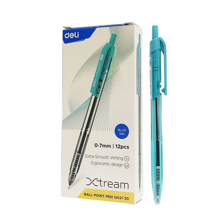 Deli EQ02130 Xtream Ballpoint Ballpen Blue mm 12pcs/box (1BOX)  [7535Q02130P12]