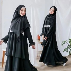 Priskilla Cell ARYANA SYARI KIDS BL BAHAN MANGOCRAPE MIX RENDA LD 100 CM PB 122 CM DAPAT ( GAMIS ANAK + HIJAB ) Dress Anak Perempuan Terbaru 2023 Kekinian Gamis Anak Perempuan Modern Baju Anak Perempuan Murah Gamis Anak Perempuan Modern