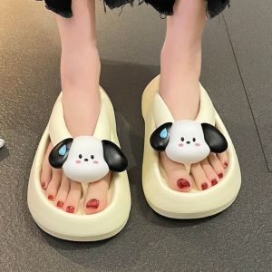 Cute Dog Flip-flops Female Slipper Soft Bottom Stepping Sense Outside Wear Non-slip Slipper
