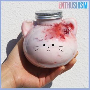 【Enthusiasm】🌟🌟【Hot Sale】🎈 Kawaii mèo chai nước cho trà sữa cà phê nước trái cây di động uống cup nhà trong suốt ép nước giải khát uống chai BPA miễn phí