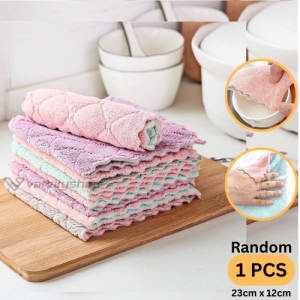 4PCS Kain Lap Anti Minyak Microfiber Serbaguna Kain Lap Piring Lap Meja