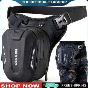[TOPACE MALL] Motorbike Hip Bum Pack Bag Waterproof Utility Leg Bag for Men Women Motorcycle Bag Hard Shell Outdoor Casual Waist Bag for Hiking Climbing Cycling Fishing Riding Travel