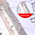 A4 Size Music Holder 20 Sleeves 40 Pocket Capacity Luxury PU Leather Cover Music Folder for Piano Violin Orchestra Flexible Rings for Band Practice. 