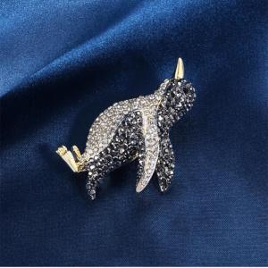 [haoh] เข็มกลัดติดพลอยเทียมรูปสัตว์เพนกวินสำหรับผู้หญิงเสื้อผ้าเสื้อโค้ทเครื่องประดับของขวัญ