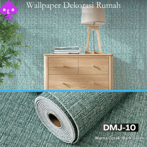DMJ-10 Wallpaper 3D Sederhana Walpaper Linen Roll Dekorasi Wall Stickers 50CMX300CM