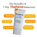 TITATHIONE Spf 50 with Zinc Oxide, Titanium Dioxide, Niacinamide. 