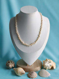 [ Woosilver ] Vòng Cổ Trai Ngọt Trứng Nhí Trắng Kem Ánh Hồng - Secondhand - NTN394