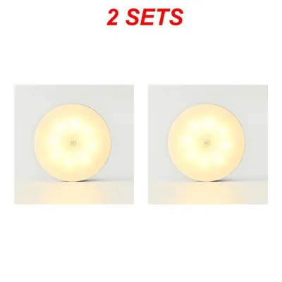 kangle ไฟกลางคืน LED เซ็นเซอร์ตรวจจับความเคลื่อนไหวในร่ม ชาร์จใหม่ได้ แบบพกพา ไร้สาย เหมาะสำหรับห้องครัว ห้องนอน ตู้เสื้อผ้า ติดผนัง โคมไฟเหนี่ยวนำร่างกาย ซื้อ 1 เทค 1 ข้อเสนอ