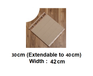 30cm (can extend up to 40cm) width :42cm Extendable Wardrobe Shelf Adjustable Closet Organizer Rack