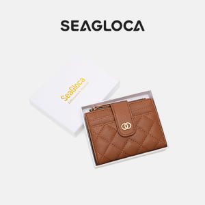 Seagloca Korean Fashion Luxury Women Bifold Short Wallet With Box Purse Card Holder For Woman No 353