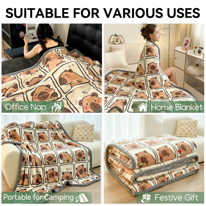 FDM%20Coral%20Fleece%20Blanket%20Single/Queen/King%20Size%20Lightweight%20And%20lint-free%20-%20Image%207