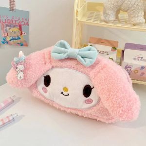 Sanrio Plush Pencil Bag Cute Kuromi Large Capacity Pencil Case Storage Cosmetic Bag For Girl Sanrio School Supplies Birthday Gifts for Kids