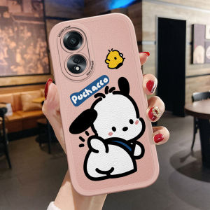 Phone Case Casing For OPPO A38 / OPPO A18 oppoa38 oppoa18 Case For Girls Boys Cartoon Pochacco Casing Soft Silicone PU Leather Protect Cover