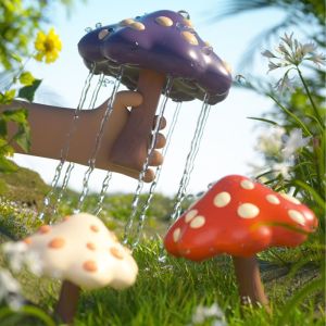 BOBRU Plastics Water Spray Bath Toy Shower Interactive Mushroom Toddler Gyroscope Bath Sprinkler Funny Playing Water Bath Sprinkler Toy Beach Swimming Pool