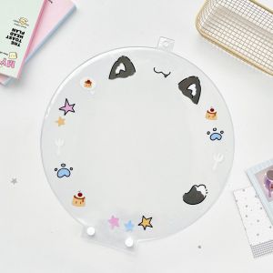 BUENOO PVC Picket Fan Cover Portable Dustproof Cheering Fan Storage Case Kawaii Clear Uchiwa Fan Sleeve Idol Concert Fans