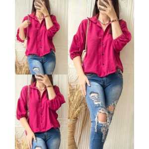 Kemeja Slim Crop Wanita / Atasan Wanita Crop / Pakaian Wanita