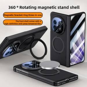 For OPPO Find N5 Magsafe Case Skin Friendly Matte Magnetic Rotating Bracket Folding Hinge with Film Protection Hard Cover2026