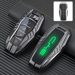 Hợp kim kẽm phát sáng silicon xe thông minh bọc chìa khóa điều khiển từ xa trường hợp vỏ Phụ Kiện Móc Khóa Shell cho BYD con dấu sealgull sealion 06 6 7 mới Atto 3 Cá Heo M6 E6 E2 E3 D1 T3 han tang