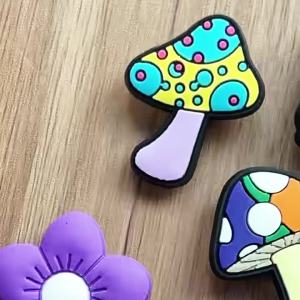 Purple series mixed cute clog shoe charms for export DIY Garden Shoe Decorative Accessories