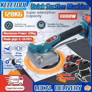 8000W Mesin Alat Pemasangan Keramik Alat pasang keramik lantai Getar 6 Kecepatan yang Dapat Disesuaikan Pemasangan Keramik Portabel Getar Penghisap 120KG Alat Perata Keramik Lantai Pemasangan Keramik Granit Marmer dan Keramik Kaca dengan
