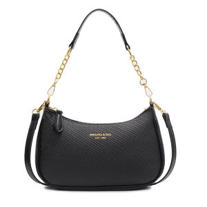Chic PU Leather Shoulder Bag for Women Compact Crossbody Bag for Shopping and Commuting in Grey
