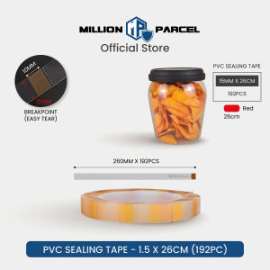 MillionParcel PVC Tape | Sealing Tape for Tin Cans – Food Grade No Residue Ready Cut for Cookie/Biscuit/Jar Packaging