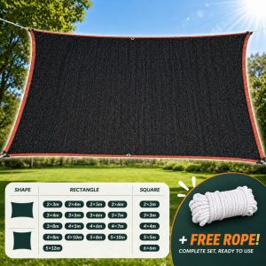 Anti-UV 90%+ Sun Shade Net Outdoor Awnings Jaring Hitam Orchid Kebun of Shelter Garden Car Cover 遮阳网
