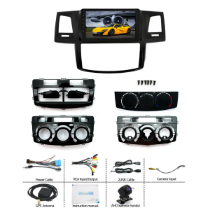 [Support VC+Kamera gratis]Untuk Toyota Hilux/Fortuner 2005-2015| 6G+64G Android 13 Head Unit Termasuk Frame/PNP Soket 9 Inch