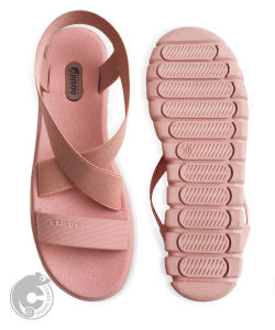 Official Amkha shop Sandal Tali Wanita CAMOU SCARLET Sandal Flat Bahan Full Karet Anti Slip