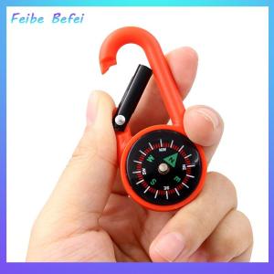 [Feibe Befei] Multi-functional Outdoor Keychain Mini Compass Mountaineering Key Ring Snap Hook Camping Hiking Tool Hiking Goods