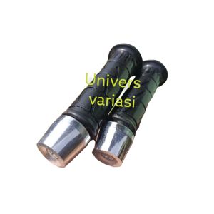 Paket Handgrip Kaze Hitam Model Kaze + Jalur Stang Motor Chrome Universal PCX NMAX XMAX FAZZIO