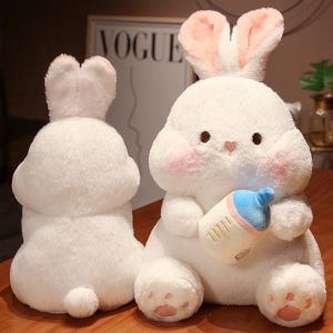 พร้อมส่งตุ๊กตาของเล่น plushie miniso45/65cm ของเล่นเด็กสําหรับสาว อินเทอร์เน็ตดาราขวดนมตุ๊กตากระต่ายตุ๊กตาของเล่นกระต่ายน้อยสีขาวหมอนของ