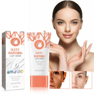 Jaysuing Gluta Whitening Lazy Cream 30gr - Krim Wajah Pemutih Mencerahkan Kulit Melembabkan dan Mengencangkan Kulit