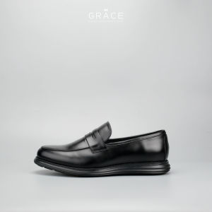 Giày Thể Thao Xỏ Grace Saigon BIG SIZE ( 38 - 45 ) GRAVITY 1999 Màu Đen Da Bò Siêu Nhẹ