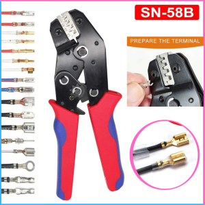 COD Cepat - SN-58 Tang Crimping Terminal Cable Crimper Kabel Tool / Tang Buat Skun Soket Kabel Motor Mobil 2Pin 3Pin 4Pin 5Pin 6Pin Socket Soket Terminal Kuningan Kabel Listrik Otomotif