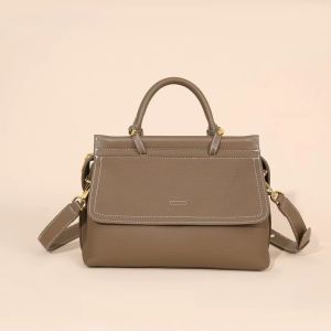 Royal Bagger Top-Handle Bags for Women Genuine Cow Leather Fashion Vintage Shoulder Crossbody Bag Commuter Handbag 1311