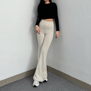 FREE ONGKIR FLARE PANTS CELANA Wanita SCUBA CUTBRAY PINGGANG HIGHWAIST FULL KARET ELASTIS TANPA JAHITAN