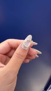 100% buatan tangan buatan tangan mewah mewah mewah flash berlian  cermin serbuk kuku perancis cahaya mentol kucing mata champagne kuku Phototpy tekan pada kuku boleh dia semula dan kuku boleh tanggal dengan Toolkit