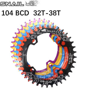 SNAIL Chainring 104 BCD Oval 32T 34T 36T 38T Tooth MTB Mountain Bike Bicycle Chain Ring Crank Plate 104BCD Crank Parts