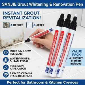 Anti-mildew And Waterproof Tile Refurbishment Seam Pen White Waterproof Tile Marker Grout Pen Decontamination Seam Repair Tools