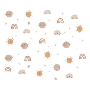 Sticker Dingding Kamar Estetik Stiker Dinding Aesthetic Rainbow Star Sticker Dekorasi Kamar Anak