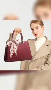 2026 Womens Silk Scarf Decorated Business Tote Bag Sturdy and Spacious Tote Bag Can Be Carried by Hand Shoulder or Crossbody Commuting Bag for Women