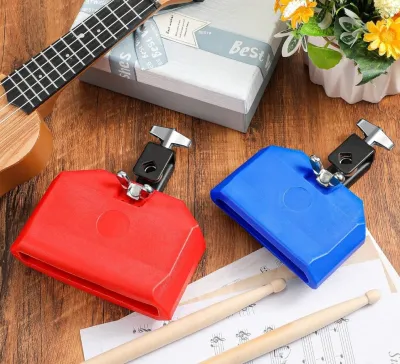 Red/Blue Jam Block Plastic Music Percussion Block Cowbell 5/6 Inch