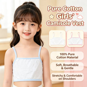 【local Stock】100% Pure Cotton Girls Intimate Underwear Bra1pcs/4pcs Set Breathable Lightweight Multiple Times Enhanced Antibacterial Function Skin Friendly And Comfortable