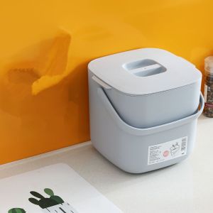 Kitchen waste bin with lid for household use dry and wet classification kitchen odor prevention Nordic creative kitchen drainage waste bin