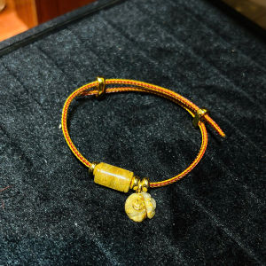 vòng tay lu thống thạch anh tóc vàng tự nhiên vip mix túi tiền tóc vàng vip bọc vàng tây vòng tay đá phong thuỷ hợp mệnh thổ mệnh kim trang sức thiết kế đủ hoá đơn thẻ bảo hành